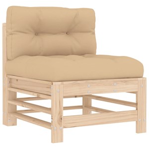Maison exclusive - salon de jardin 3 pcs avec coussins bois massif