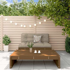 Maison exclusive - salon de jardin 2 pcs avec coussins marron miel bois massif