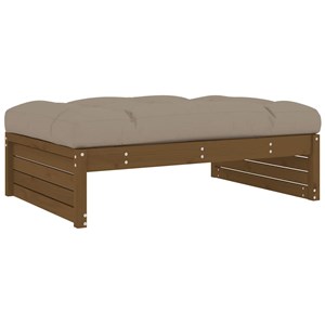 Maison exclusive - salon de jardin 2 pcs avec coussins marron miel bois massif