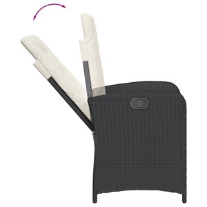 Maison exclusive - ensemble à manger de jardin coussins 5pcs noir résine tressée