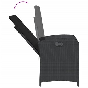 Maison exclusive - ensemble à manger de jardin coussins 5pcs noir résine tressée