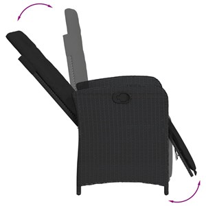 Maison exclusive - ensemble à manger de jardin coussins 5pcs noir résine tressée