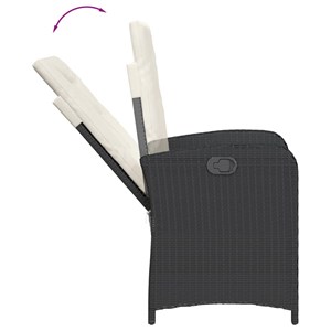 Maison exclusive - ensemble à manger de jardin coussins 7pcs noir résine tressée