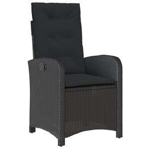 Maison exclusive - ensemble à manger de jardin coussins 7pcs noir résine tressée