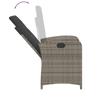 Maison exclusive - ensemble à manger de jardin 9 pcs coussins gris résine tressé