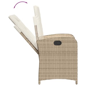 Maison exclusive - ensemble à manger de jardin et coussins 9 pcs beige poly roti