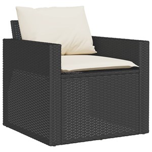 Maison exclusive - salon de jardin 6 pcs avec coussins noir résine tressée