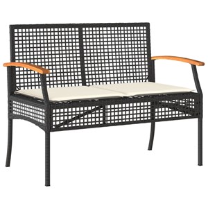 Maison exclusive - ensemble à manger de jardin 4 pcs avec coussins noir