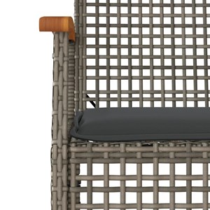 Maison exclusive - ensemble à manger de jardin 9 pcs coussins gris résine tressé