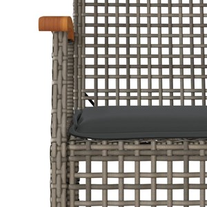 Maison exclusive - ensemble à manger jardin 4pcs et coussins gris résine tressée