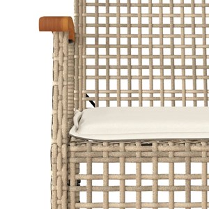 Maison exclusive - ensemble à manger de jardin et coussins 9 pcs beige poly roti