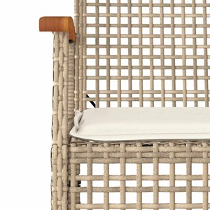 Maison exclusive - ensemble à manger de jardin et coussins 3 pcs beige poly roti