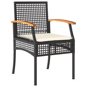 Maison exclusive - ensemble à manger de jardin coussins 7pcs noir résine tressée