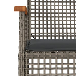 Maison exclusive - ensemble à manger de jardin et coussins 7 pcs gris rotin