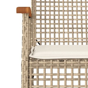 Maison exclusive - ensemble à manger de jardin et coussins 7 pcs beige poly roti