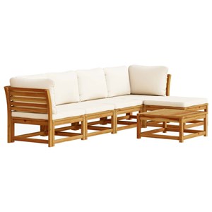 Maison exclusive - salon de jardin 6 pcs avec coussins bois d'acacia solide