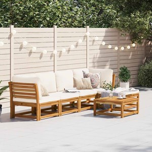 Maison exclusive - salon de jardin 6 pcs avec coussins bois d'acacia solide