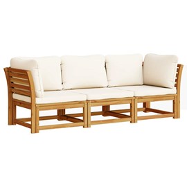 Maison exclusive - salon de jardin 3 pcs avec coussins bois massif d'acacia