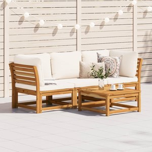 Maison exclusive - salon de jardin 3 pcs avec coussins bois massif d'acacia