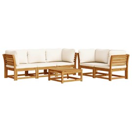 Maison exclusive - salon de jardin 6 pcs avec coussins bois d'acacia solide