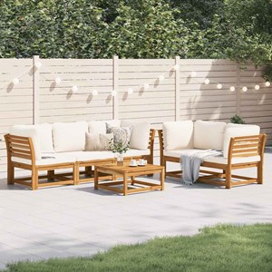 Maison exclusive - salon de jardin 6 pcs avec coussins bois d'acacia solide