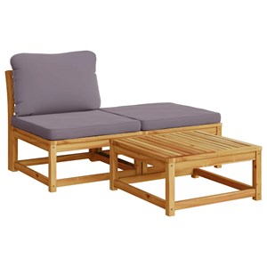 Maison exclusive - salon de jardin 4 pcs avec coussins bois d'acacia solide