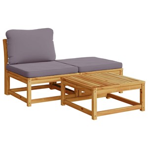 Maison exclusive - salon de jardin avec coussins 5 pcs bois d'acacia solide