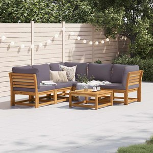Maison exclusive - salon de jardin 6 pcs avec coussins bois d'acacia solide