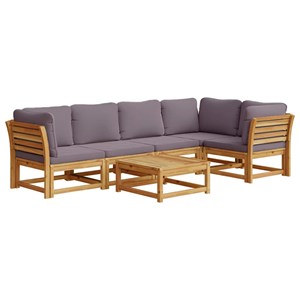 Maison exclusive - salon de jardin 6 pcs avec coussins bois d'acacia solide