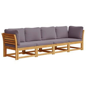Maison exclusive - salon de jardin 4 pcs avec coussins bois d'acacia solide