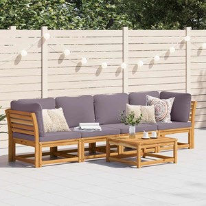 Maison exclusive - salon de jardin 4 pcs avec coussins bois d'acacia solide