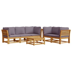Maison exclusive - salon de jardin 6 pcs avec coussins bois d'acacia solide