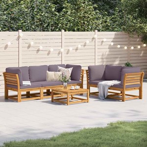 Maison exclusive - salon de jardin 6 pcs avec coussins bois d'acacia solide