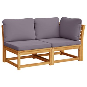 Maison exclusive - salon de jardin avec coussins 11 pcs bois massif d'acacia