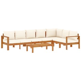 Maison exclusive - salon de jardin avec coussins 5 pcs bois d'acacia solide