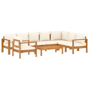 Maison exclusive - salon de jardin avec coussins 6 pcs bois d'acacia solide
