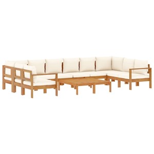 Maison exclusive - salon de jardin avec coussins 8 pcs bois massif d'acacia