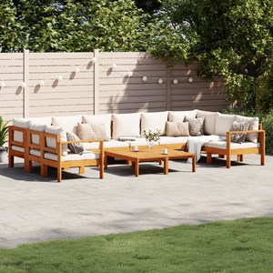 Maison exclusive - salon de jardin avec coussins 8 pcs bois massif d'acacia
