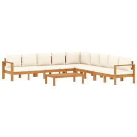 Maison exclusive - salon de jardin avec coussins 6 pcs bois d'acacia solide