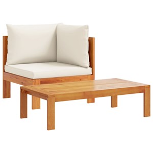 Maison exclusive - salon de jardin avec coussins 9 pcs bois massif d'acacia