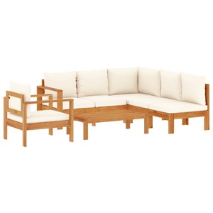 Maison exclusive - salon de jardin avec coussins 5 pcs bois d'acacia solide