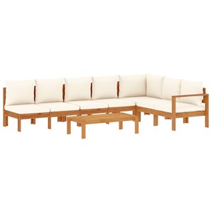 Maison exclusive - salon de jardin avec coussins 5 pcs bois d'acacia solide