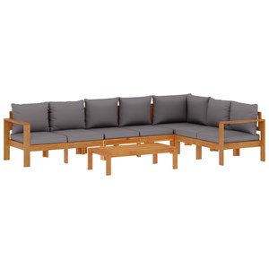 Maison exclusive - salon de jardin avec coussins 5 pcs bois d'acacia solide
