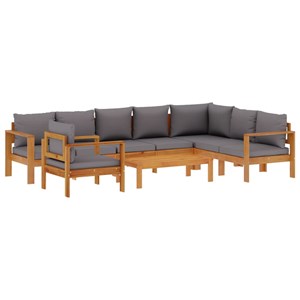 Maison exclusive - salon de jardin avec coussins 6 pcs bois d'acacia solide