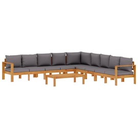 Maison exclusive - salon de jardin avec coussins 6 pcs bois d'acacia solide