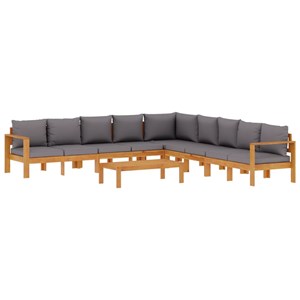 Maison exclusive - salon de jardin avec coussins 6 pcs bois d'acacia solide