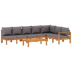 Maison exclusive - salon de jardin avec coussins 5 pcs bois d'acacia solide