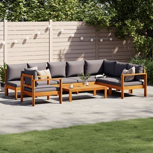 Maison exclusive - salon de jardin avec coussins 6 pcs bois d'acacia solide