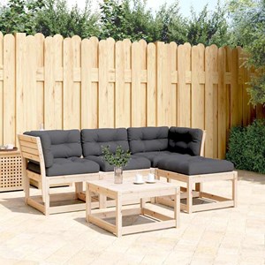 Maison exclusive - salon de jardin 4 pcs avec coussins bois de pin massif