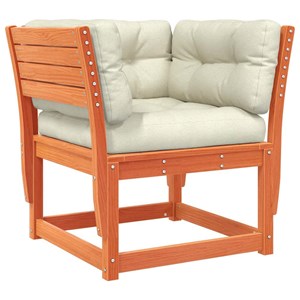 Maison exclusive - salon de jardin 5 pcs avec coussins cire marron bois pin mass